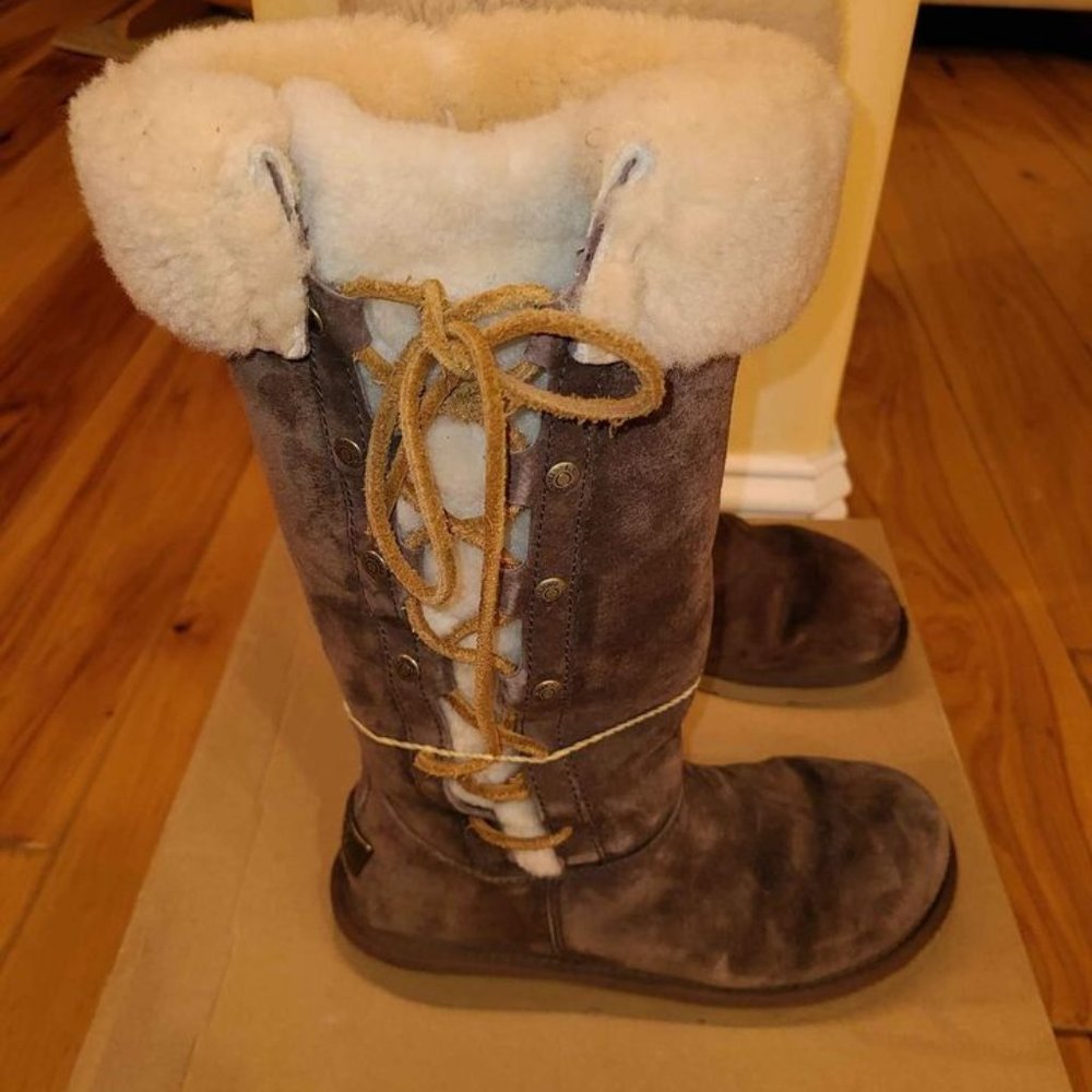 UGG Brown Tall Shearling Winter Boots Size 5